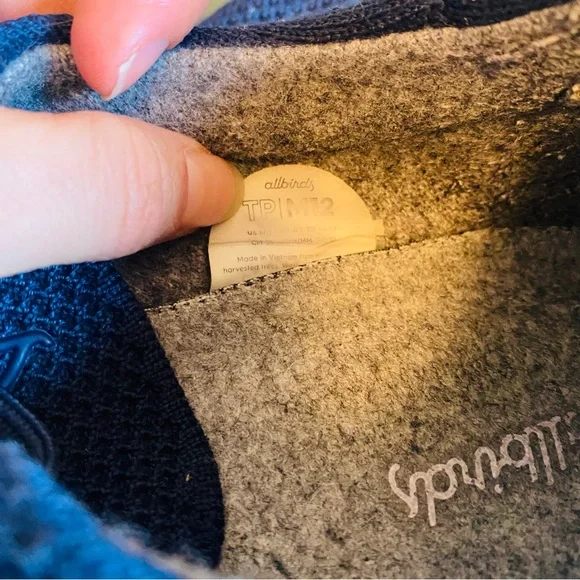 Allbirds TP Tree Pipers Moonrise Navy/White Lace Up Sneakers Men s Size 12 - Picture 6 of 7